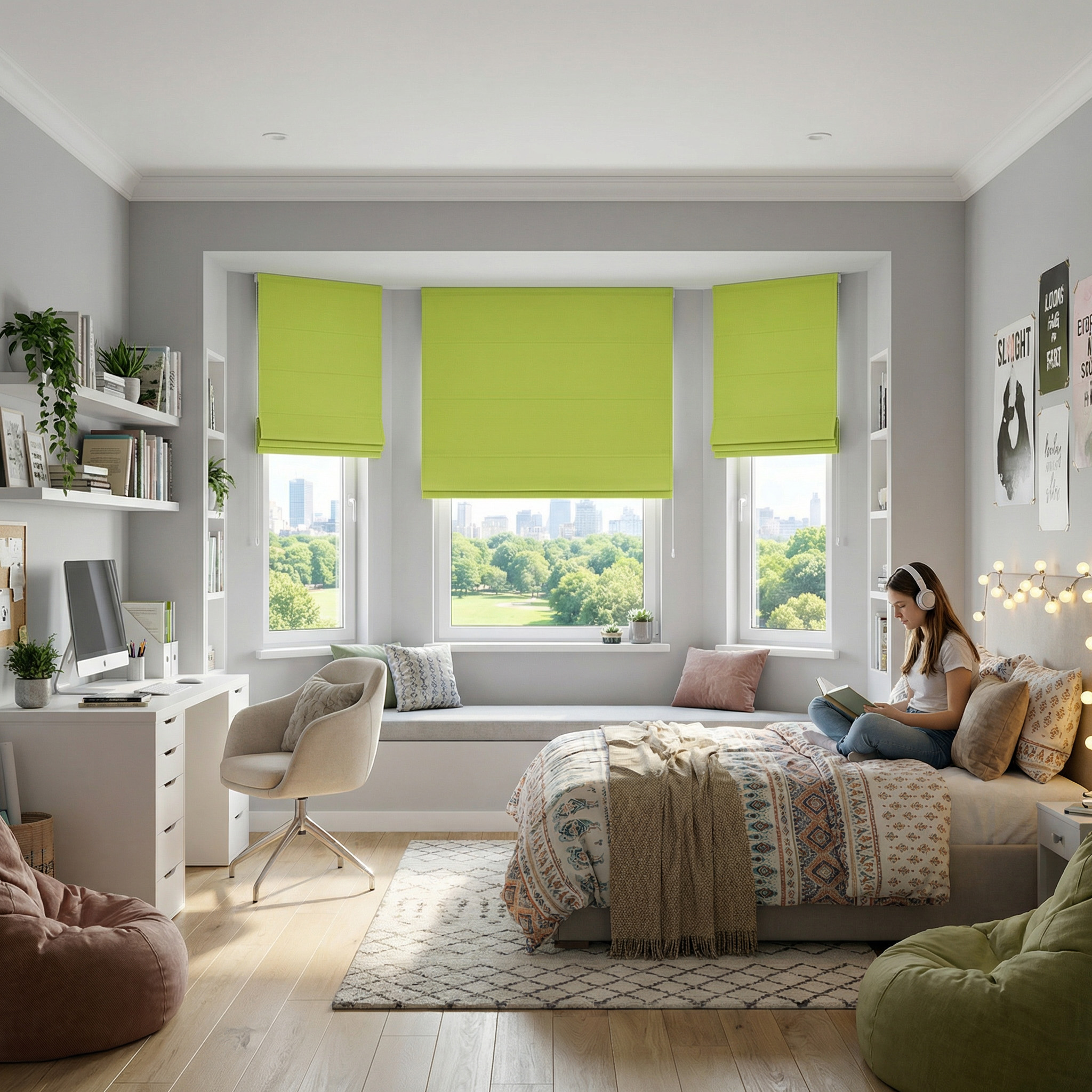 Roleta rzymska tunelowa 7710 – Zielony — zdjęcie 4