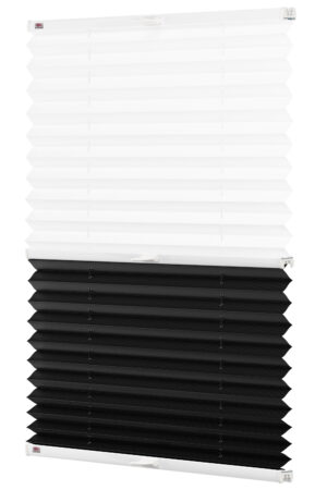 Gotowa plisa Veloline DUO 753 Głęboka Czerń + firana