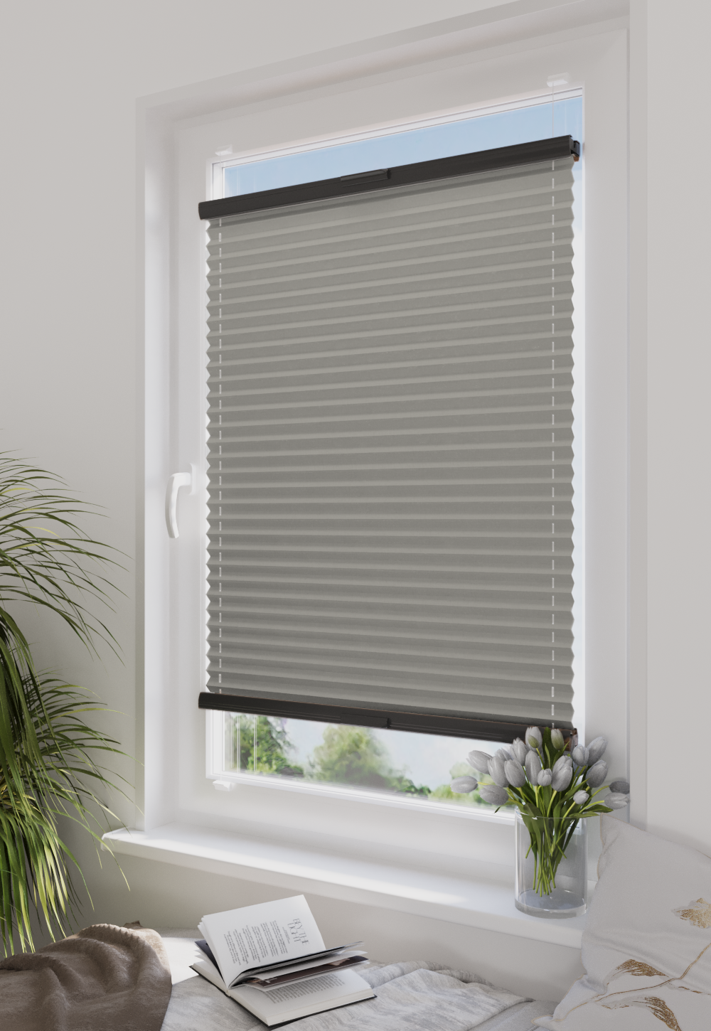 Plisa Veloline Diego Pearl T522 Kamienna Szarość w aranżacji