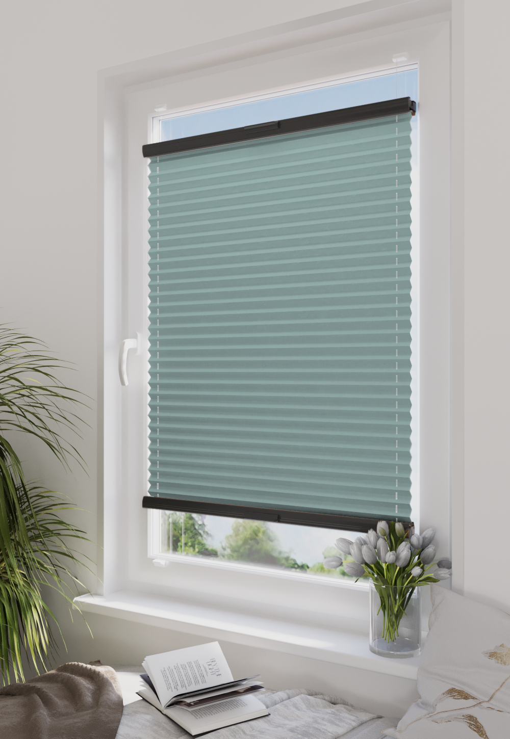 Plisa Veloline Diego Pearl T5300 Pastelowy Błękit w aranżacji