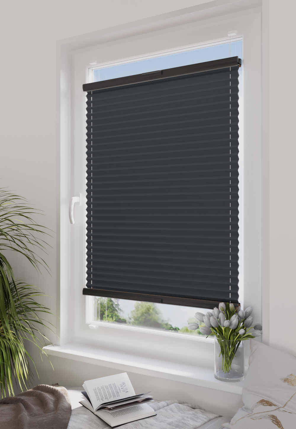 Plisa Veloline Diego Pearl T5306 Ciemny Szary w aranżacji
