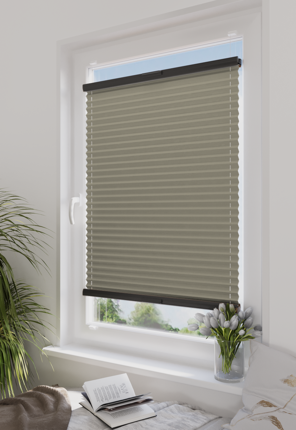 Plisa Veloline Diego Pearl T554 Ciemny Beż w aranżacji