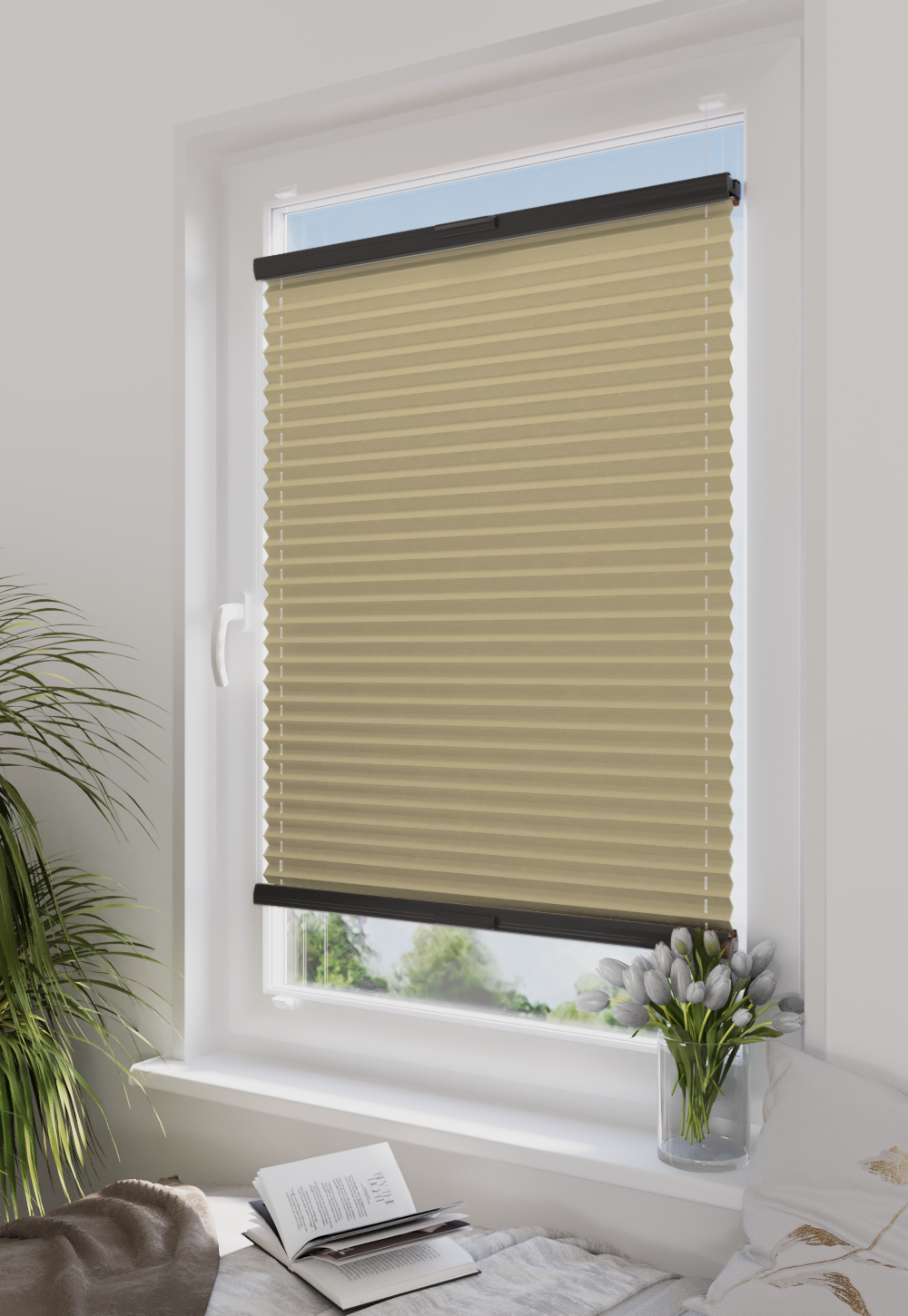 Plisa Veloline Diego Pearl T668 Kremowy Beż w aranżacji
