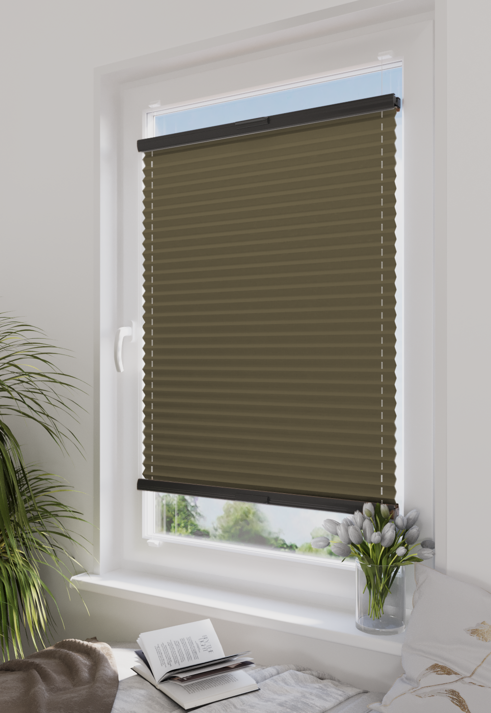 Plisa Veloline Diego Pearl T670 Orzechowy Brąz w aranżacji